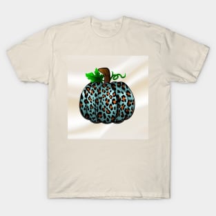 Thankful Grateful Blessed Pumpkin Leopard Pattern T-Shirt